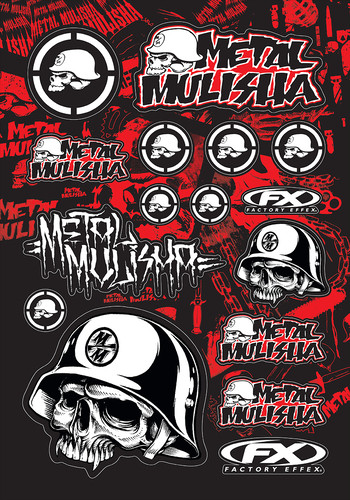 Factory Effex Metal Mulisha Sticker Sheet 14-68050