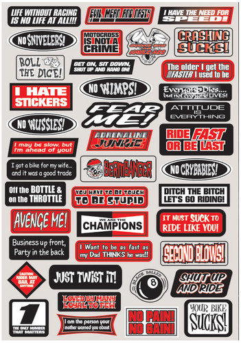 Factory Effex FX Fun Phrases Sticker Sheet 07-68012