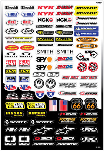Factory Effex FX Micro Sponser Sticker Sheet 10-68014