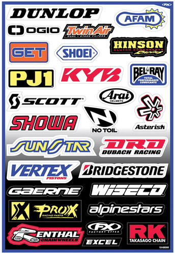 Factory Effex FX Sponsor Sticker Sheet A 10-68000
