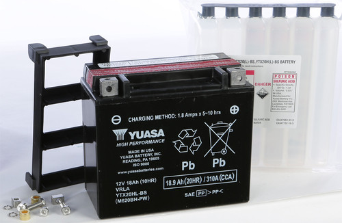 Yuasa AGM Maintenance-Free Battery YTX20HL-BS-PW for Snowmobile