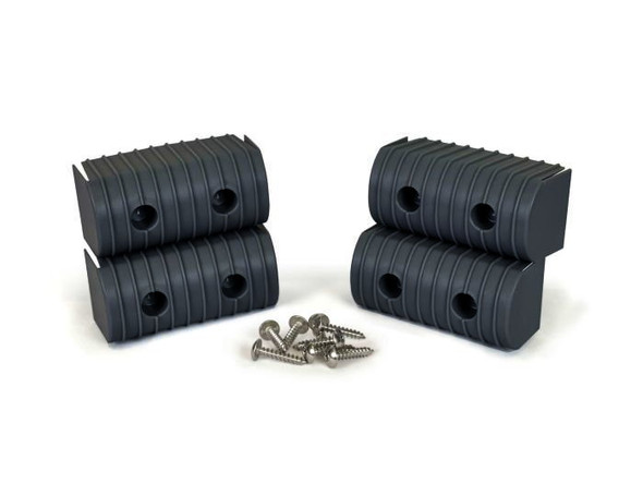 Caliber 4pk Black 2in x 4in BunkWrap End Cap Kit 23051-BK