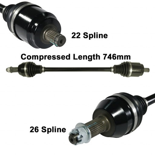 2014-16 for Polaris RZR XP 4 1000 ArmorTech HD Front Left or Right CV Axle Stock