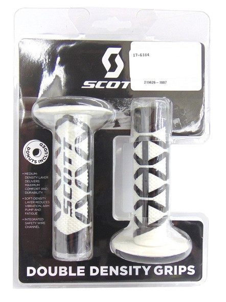 Scott Diamond 7/8 Grips MX Black And White fits Honda Kawasaki Yamaha Suzuki KTM