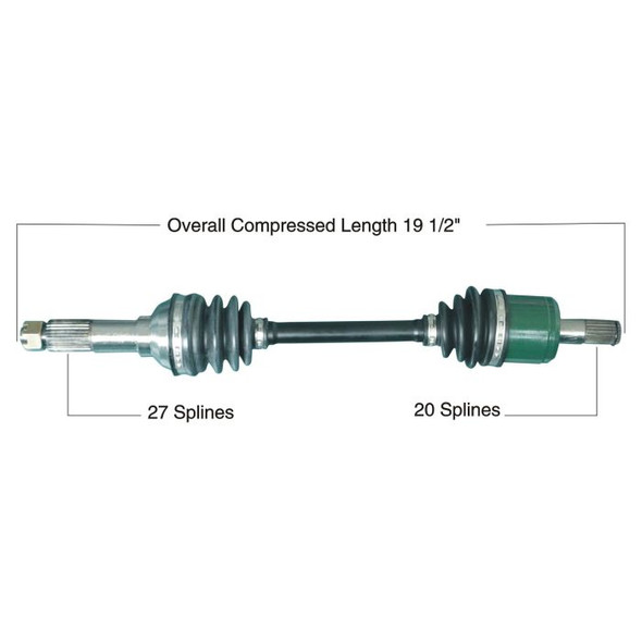Tytaneum Front Left Right CV Axle for Yamaha Wolverine 350 4x4 2001-2005