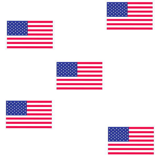 Factory Effex 5pk US Flag Stickers 28-90016