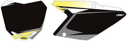 Factory Effex Graphic Number Plate Backgrounds Black for Suzuki RMZ250 07-09