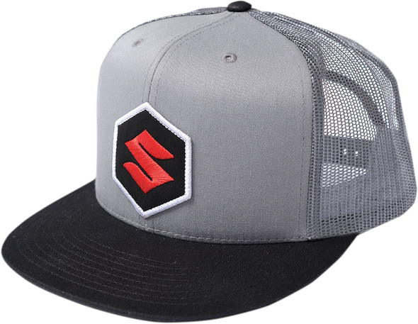 FX Suzuki Mark Snapback Mesh Hat Gray Black 18-86400