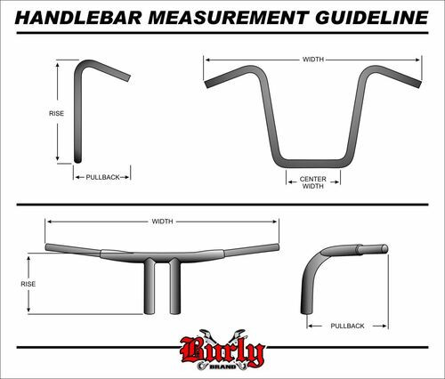 15" Bagger Ape Hanger Bars 1.25" TBW Chrome Burly Brand B12-2002C