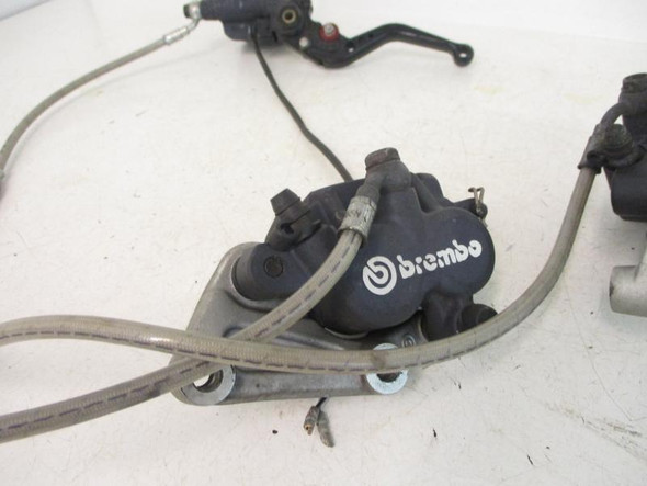06 Ducati Multistrada 620 Red Front Brake Master Cylinder Hose Line Caliper 2006