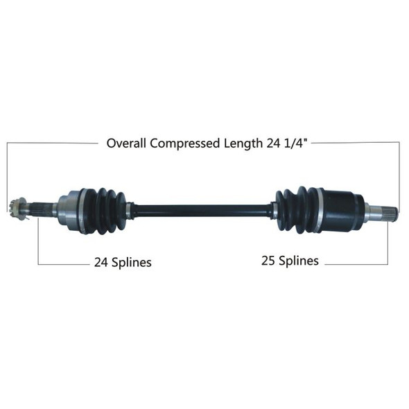 Tytaneum Rear Left CV Axle 813-0086 for Honda Big Red 700 MUV700 2009-2013