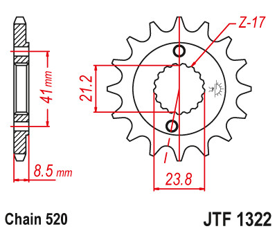 Fits Honda 1999-2004 Sportrax TRX400EX JT High Carbon Steel 14T Front Sprocket
