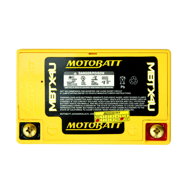 MotoBatt AGM Battery 2000-02 fits KTM 520 E XC M XC KTM 400 E XC Racing 4-Stroke
