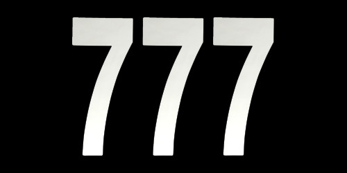 Factory Effex 3pk 6in Number 7 Stickers White 02-4467