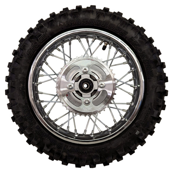 Complete Rear Rim Wheel Brake Sprocket Assembly w/ Tire for Honda CRF 110 CRF110