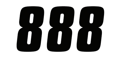 Factory Effex 3pk 7in Factory Number 8 Stickers Black 08-90088