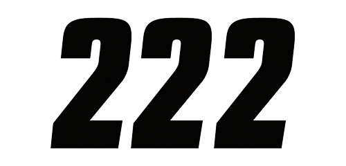 Factory Effex 3pk 7in Factory Number 2 Stickers Black 08-90082