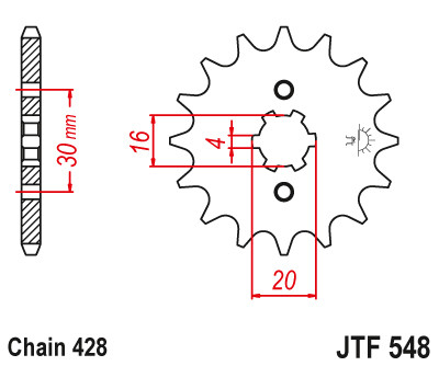 Fits Yamaha 05-10 TTR125E 05-18 TTR125LE TTR 125 13T JT JTF548.13 Front Sprocket