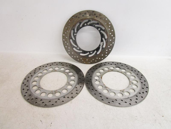 03 Yamaha XVS 1100 Custom V Star Left Right Front Brake Rotor Disc 2003