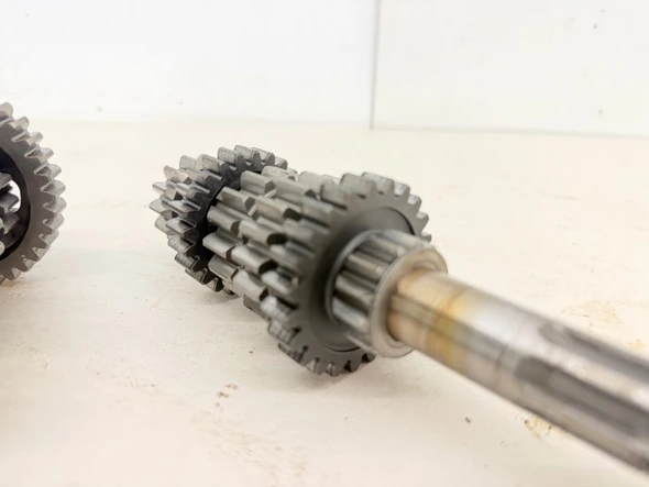 1986-1988 Kawasaki KDX 200 Transmission Input Output Gears Shifting Fork Drum