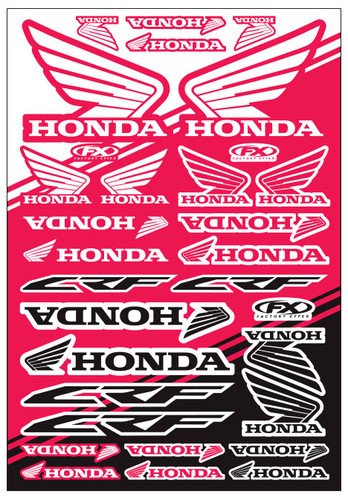 Factory Effex Honda CRF Sticker Sheet 22-68330