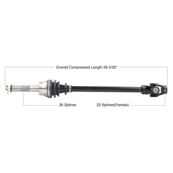 Tytaneum Front Left Right CV Axle 813-0164 for Polaris Ranger 500 6x6 1999