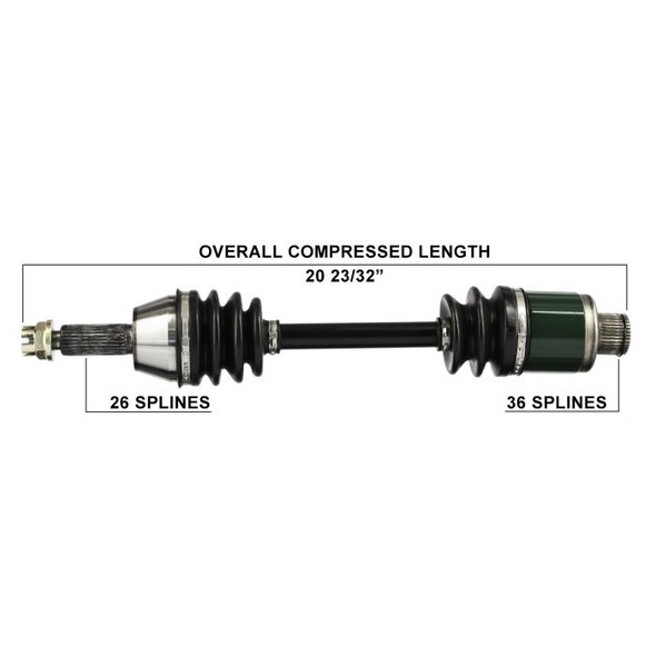 Tytaneum Rear Left Right CV Axle 813-0128 for Polaris Sportsman 700 Twin 2002