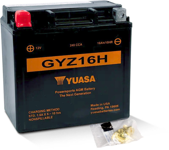Yuasa AGM Maintenance-Free Battery GYZ16H for Motorcycle