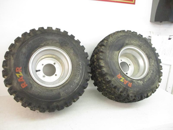 97 Yamaha Warrior 350 Maxxis RZR  9x9.0 Rear Wheels Tires 1997-2004