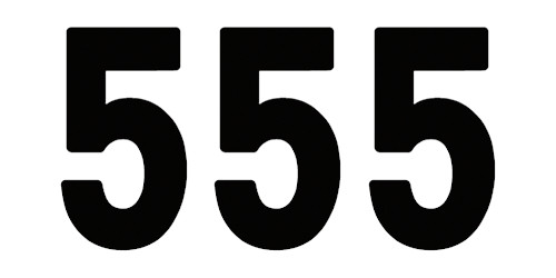 Factory Effex 3pk 8in Pro Number 5 Stickers Black 02-4365