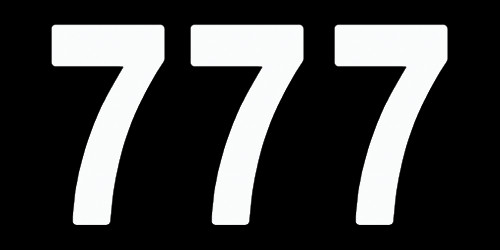 Factory Effex 3pk 8in Pro Number 7 Stickers White 02-4377