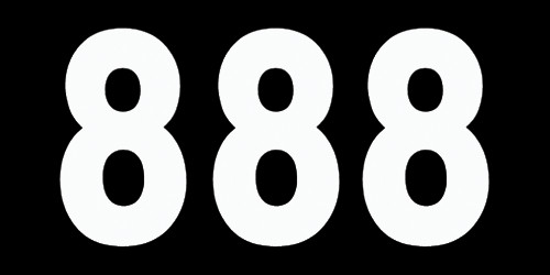Factory Effex 3pk 8in Pro Number 8 Stickers White 02-4378
