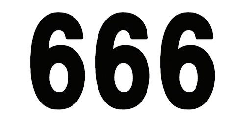 Factory Effex 3pk 8in Pro Number 6 Stickers Black 02-4366