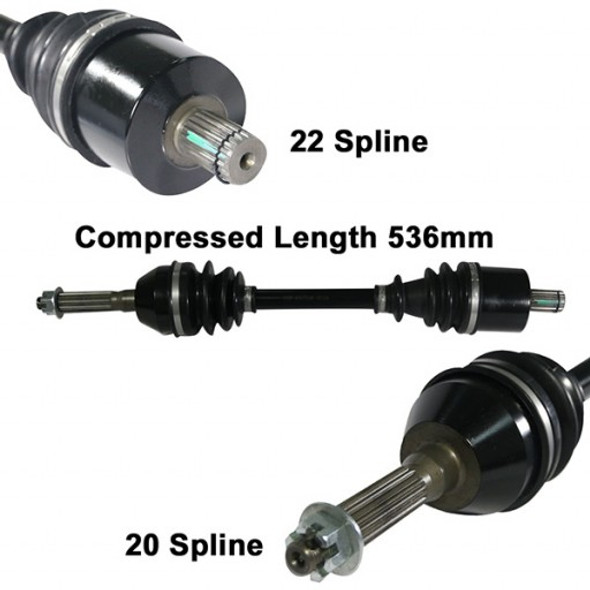 2005 05 for Polaris Sportsman 600 ArmorTech HD Front Left or Right CV Axle Stock