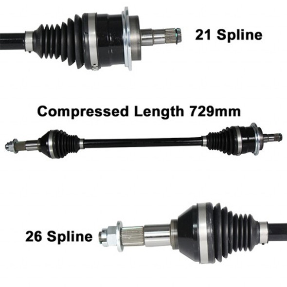 13-14 for Can-Am Maverick 1000 no XMR XXC ArmorTech Front Left Axle Stock Length