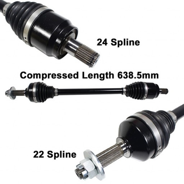 08-13 fits Kawasaki KRF 750 Teryx ArmorTech HD Front Left or Right CV Axle Stock