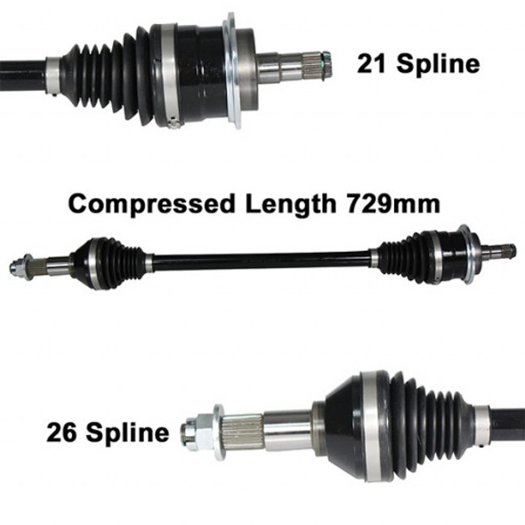 15-16 for Can-Am Maverick 1000 XDS XRS ArmorTech Front Left CV Axle Stock Length