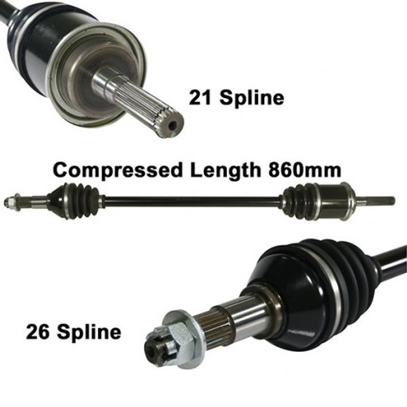 2011-15 fits Can-Am Commander 1000 ArmorTech Front +5" Right Extended CV Axle