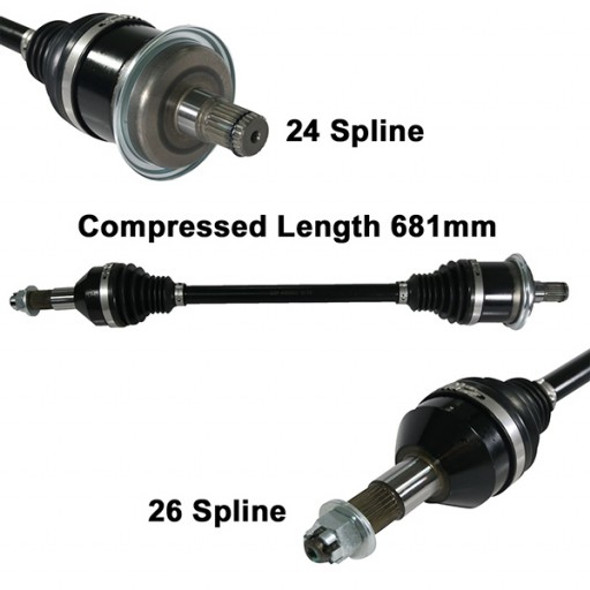 2011-15 fits Can-Am Commander 1000 ArmorTech HD Rear Right CV Axle Stock Length