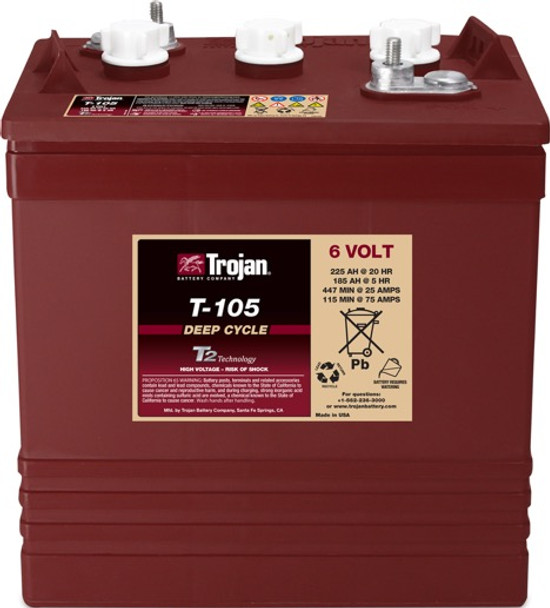 Trojan Golf Cart Battery T2 Model #T-105 Core Required Local Pick Up Only Trojan Golf Cart Battery T2 Model #T-105 Core Required Local Pick Up Only