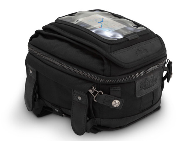 Magnetic Voyager Tank Tail Bag Cordura Leather Black Burly Brand B15-1010B