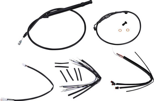 14" Ape Hanger Cable Kit ABS Black Burly Brand B30-1240