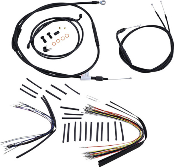 14" Ape Hanger Cable Kit Black Burly Brand B30-1012