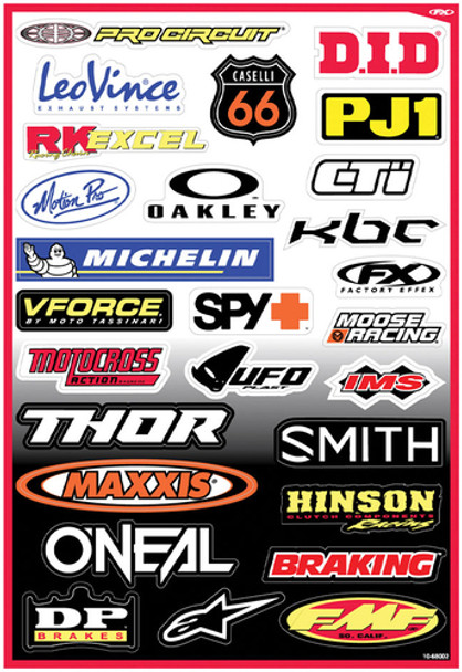 Factory Effex FX Sponsor Sticker Sheet B 10-68002