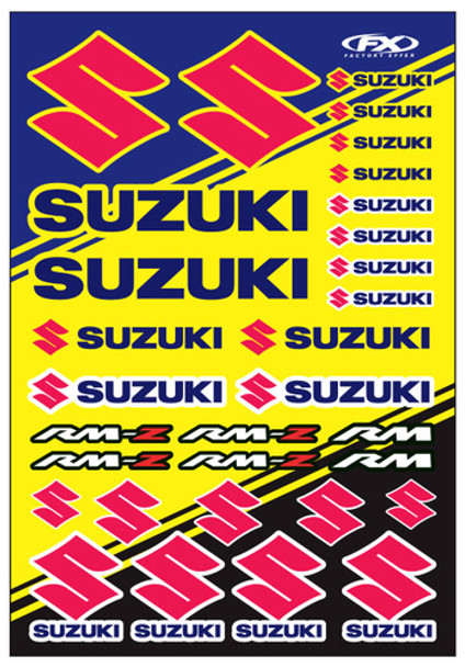 Factory Effex Suzuki RMZ Sticker Sheet 22-68430