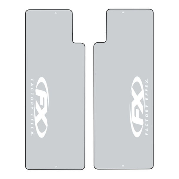 Factory Effex FX Clear Upper Fork Shield Stickers White 06-38010