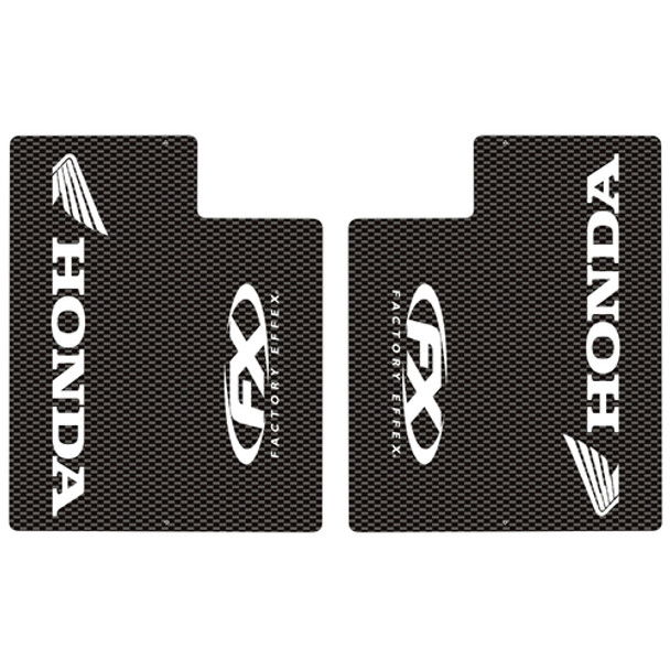 Factory Effex Honda Carbon Upper Fork Shield Stickers White 06-38320