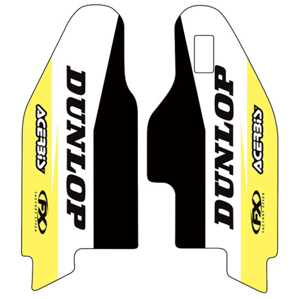 FX Lower Fork Guard Sponsor Stickers 19-40466 for Suzuki RMZ250 04-06
