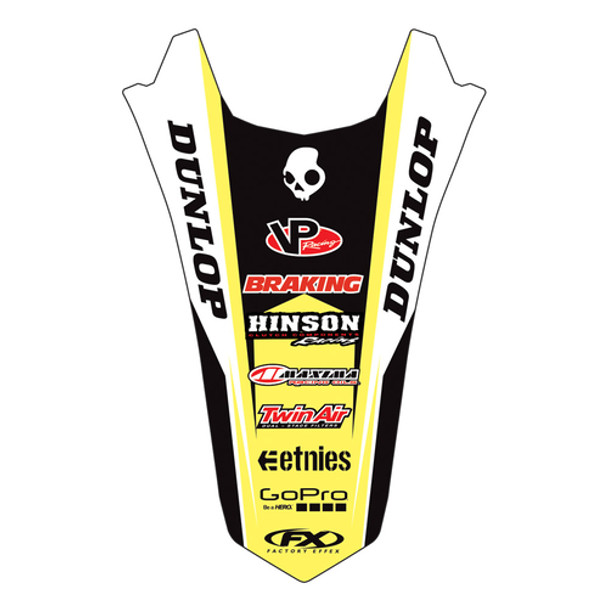 Factory Effex Rear Fender Sticker 19-32424 for Suzuki RMZ250 07-09