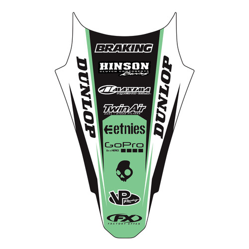 Factory Effex Rear Fender Sticker 19-32122 for Kawasaki KXF250 04-05